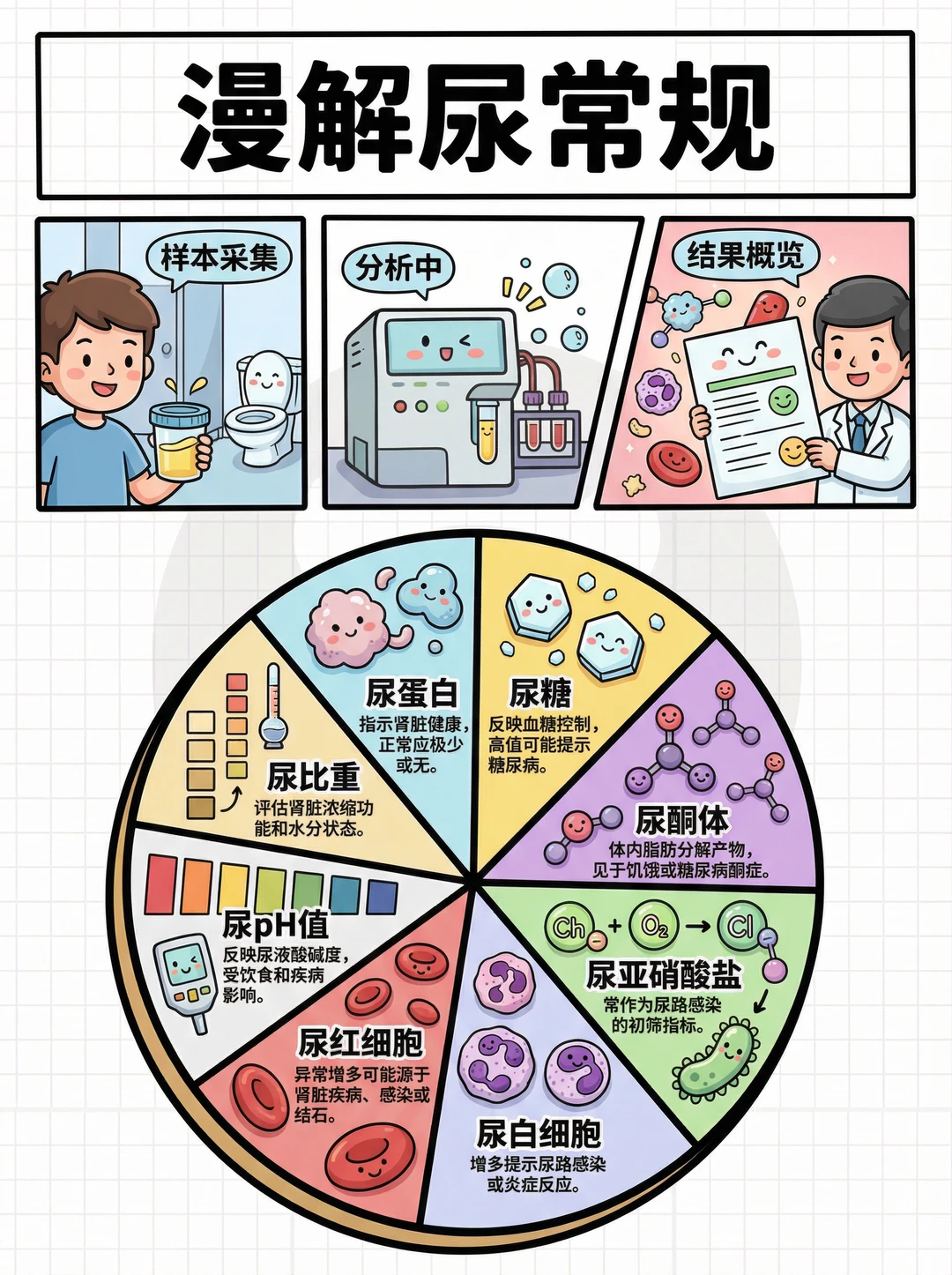 漫画尿常规报告解读📖阿虎医考笔记🔥