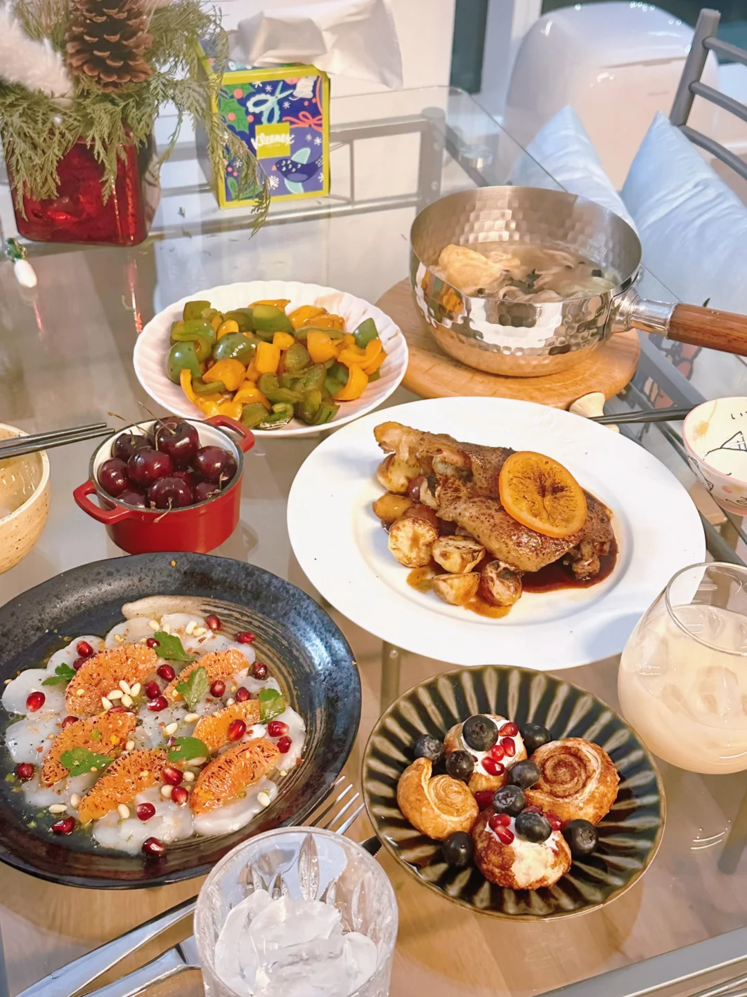 二人食跨年晚餐🥂低温慢煮鸭&扇贝carpaccio