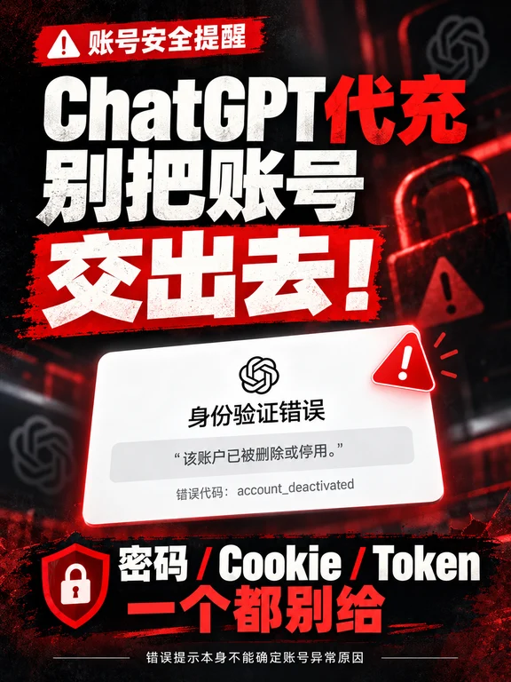 💻只需几行代码，GPT代充就能把你销户！