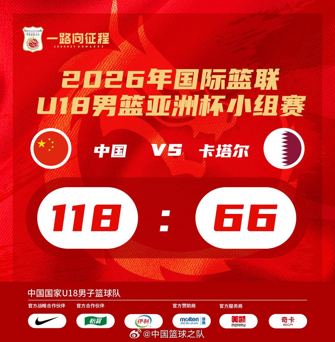 在上场比赛中大胜卡塔尔U18男篮的中国U18男篮将在今天继续出战202...