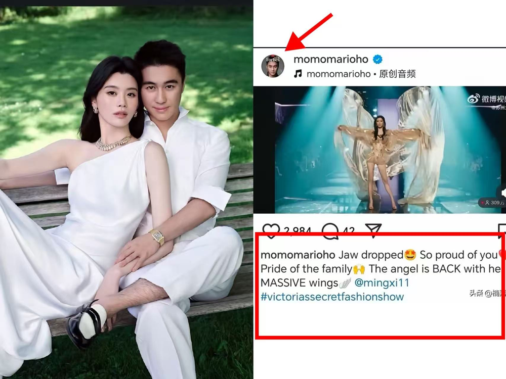 何猷君当年追奚梦瑶，约晚饭被连拒一个半月，最后是靠改约午饭才见上面。
他姐何超盈牵的线，他大学就看上了，但奚梦瑶嫌他小六岁，还觉得这人花边新闻多，根本不接招。
真正让何猷君下决心娶她的，是维密走秀。他自己说的，看完那场秀，就定了。
后来2017年上海维密，奚梦瑶摔了，事业跌到谷底。第四天，何猷