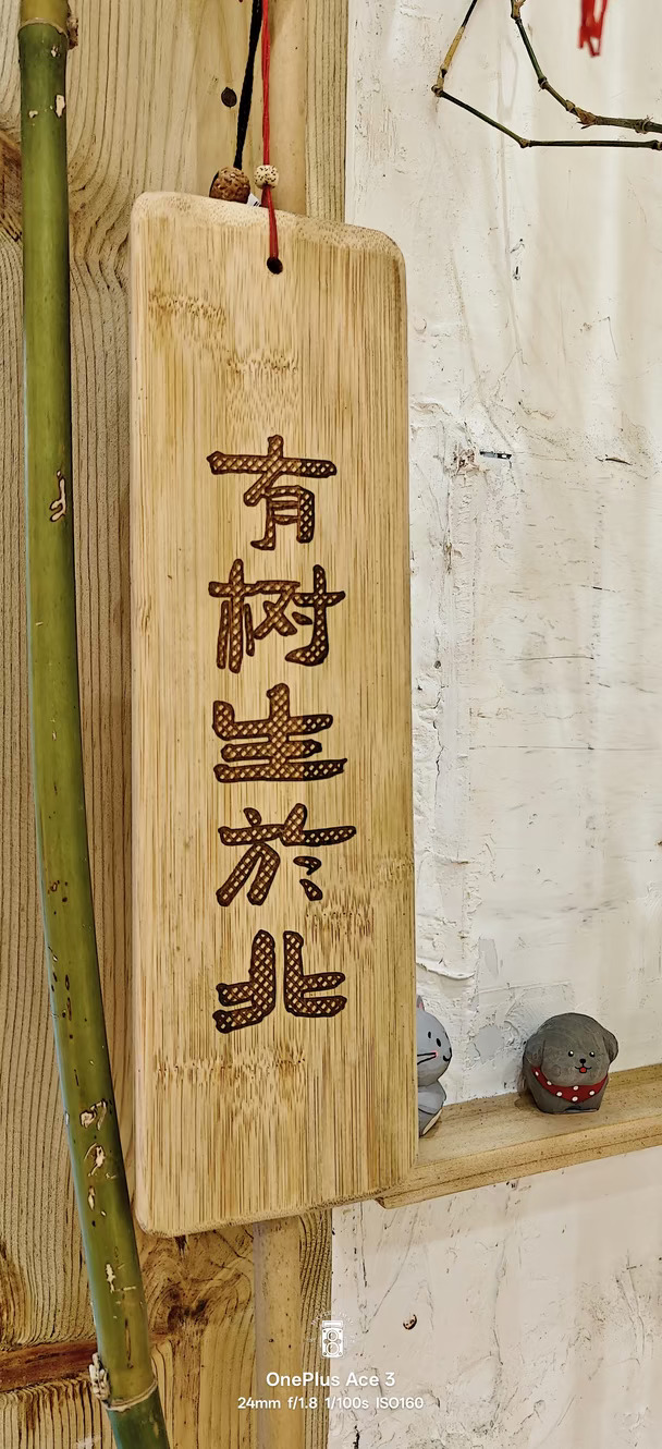 偶遇刻字老竹牌