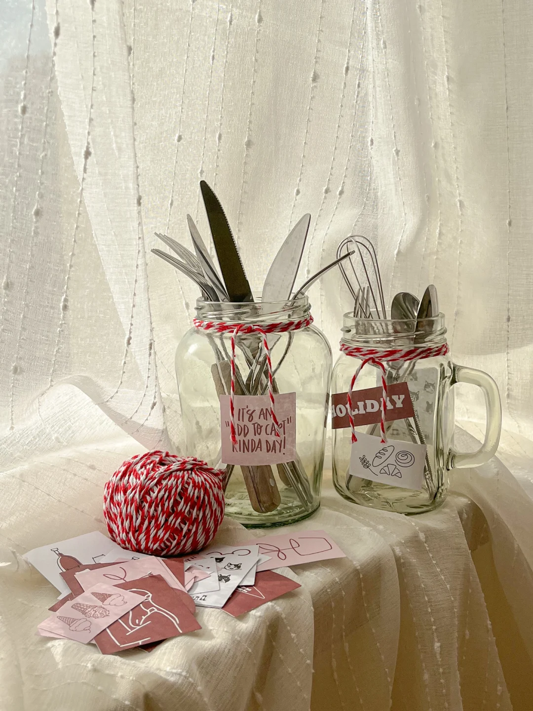 旧物改造｜黄桃罐头瓶0成本变Ins风餐具收纳