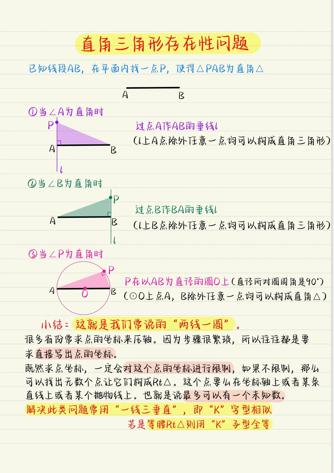 直角三角形存在性问题