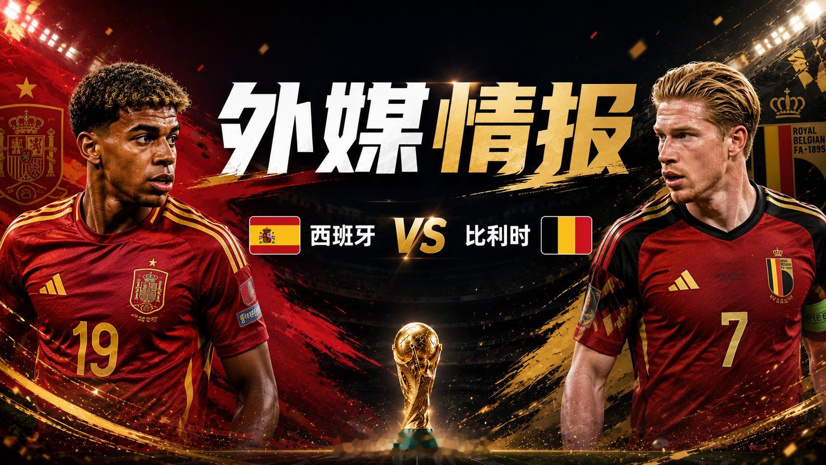 目前西班牙 vs 比利时真正值得关注的外网资讯如下： ① 最大的话题...