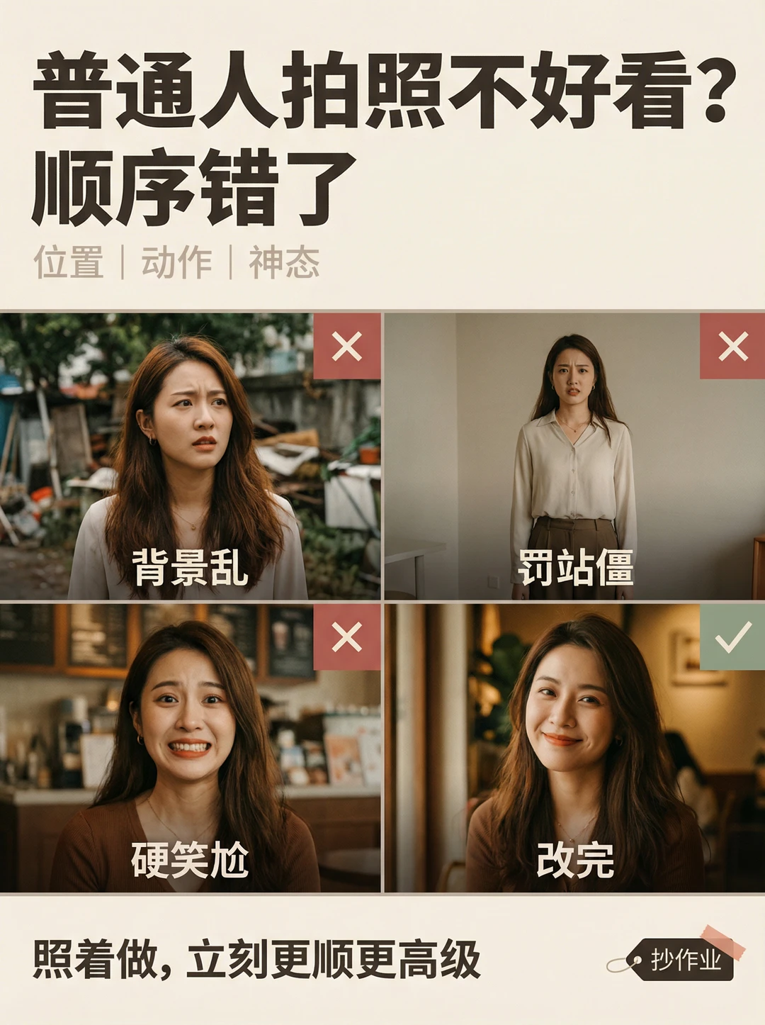 📸普通人拍照变好看：照抄这套流程👇