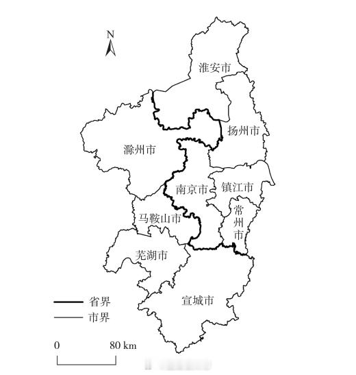 和图画的一样，南京都市圈之间最大痕迹是省界，如何彻底打破呢？直辖？ ​​​