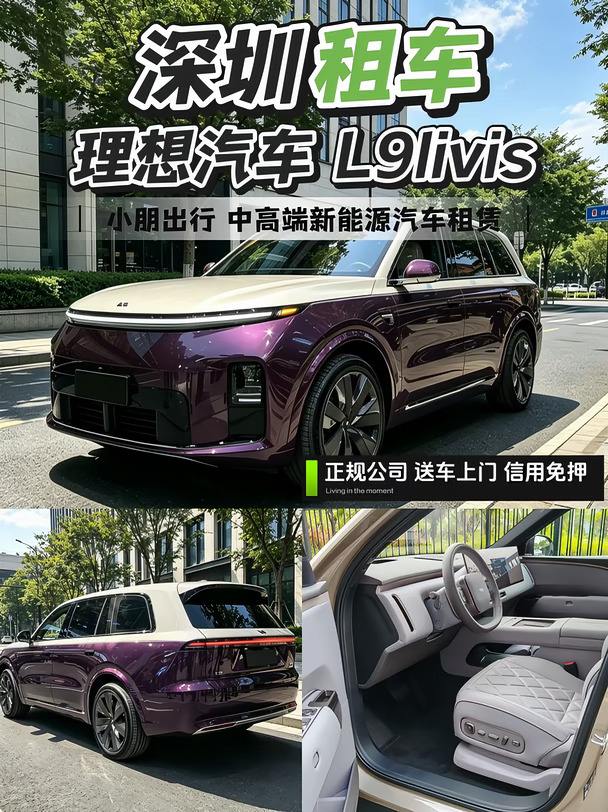 在深圳租到理想L9😭六座旗舰SUV太酷炫了