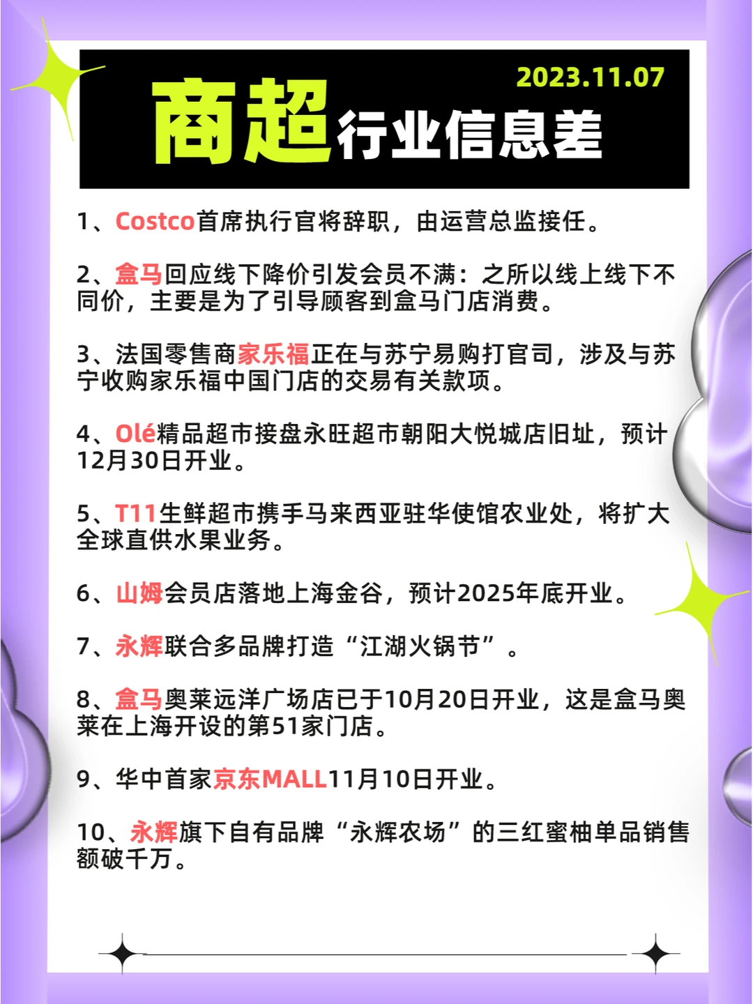 行业信息差· 商超