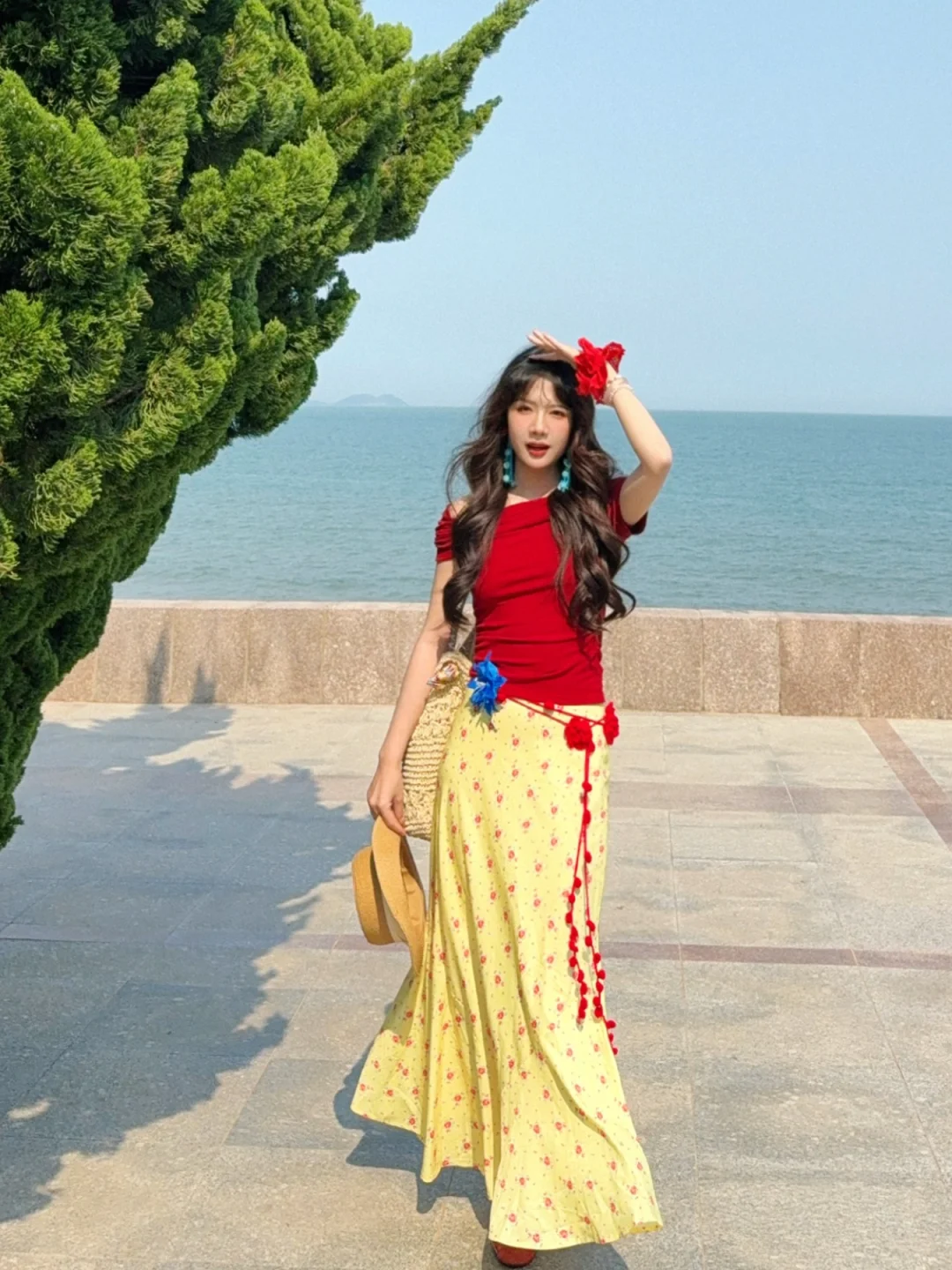 泰兰德少女🔴🟡大红色➕黄色明媚又显白！！