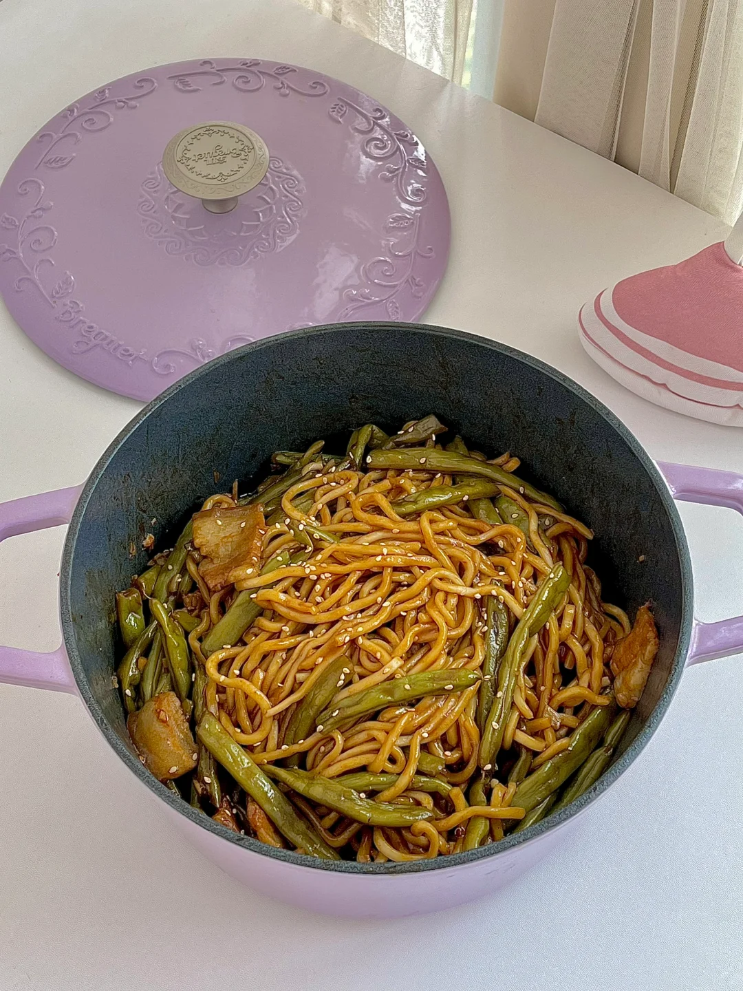 ☀️休息日的早午餐｜巨好吃的豆角焖面😋