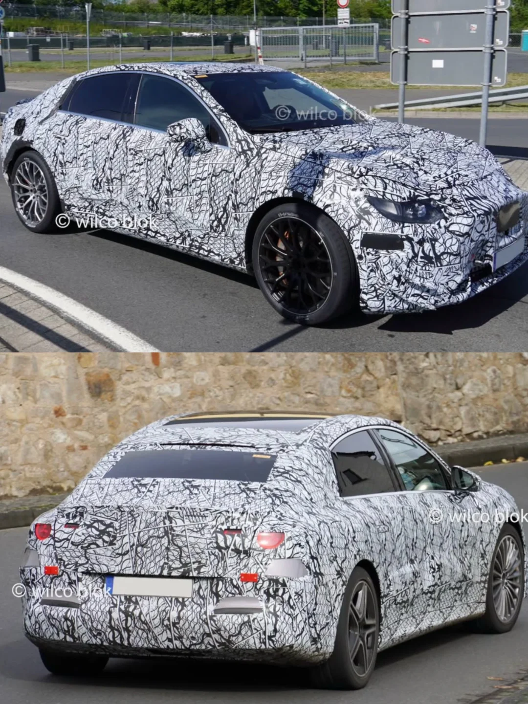 奔驰C级纯电版谍照 竟然凑活用63的轮毂？