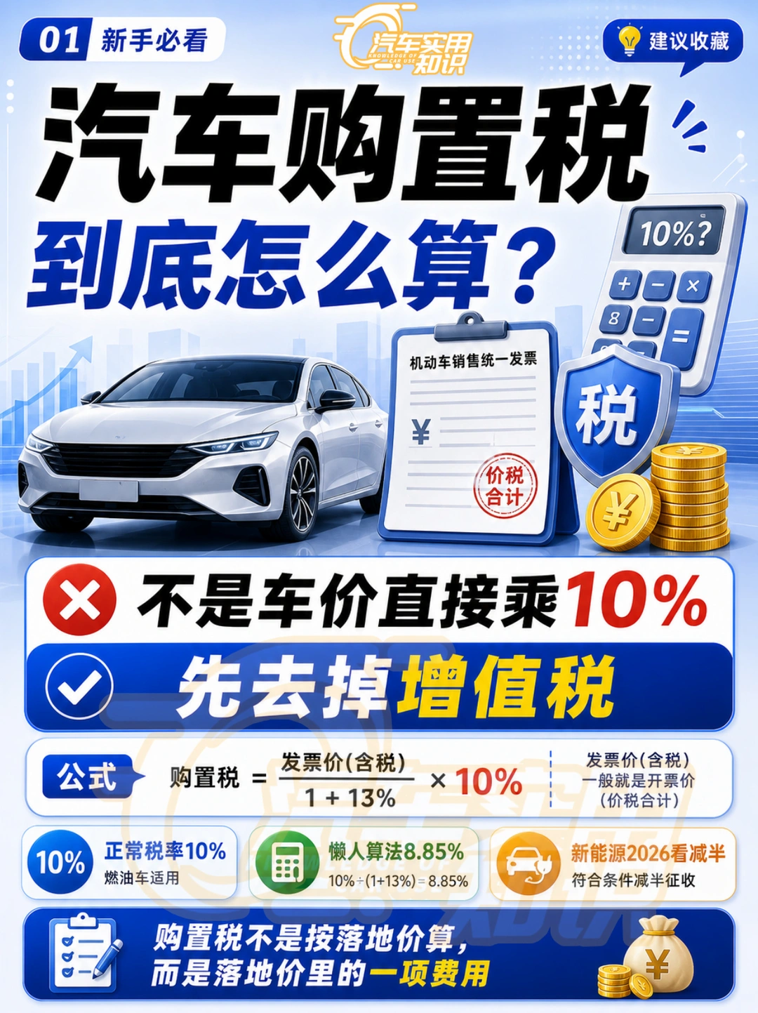 汽车购置税怎么算？