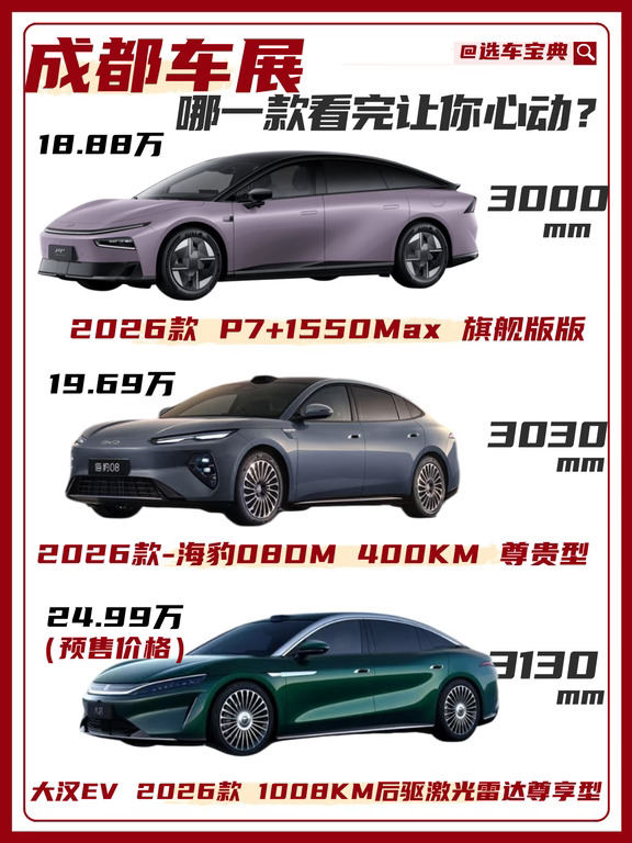 成都车展家用轿车大乱斗✨