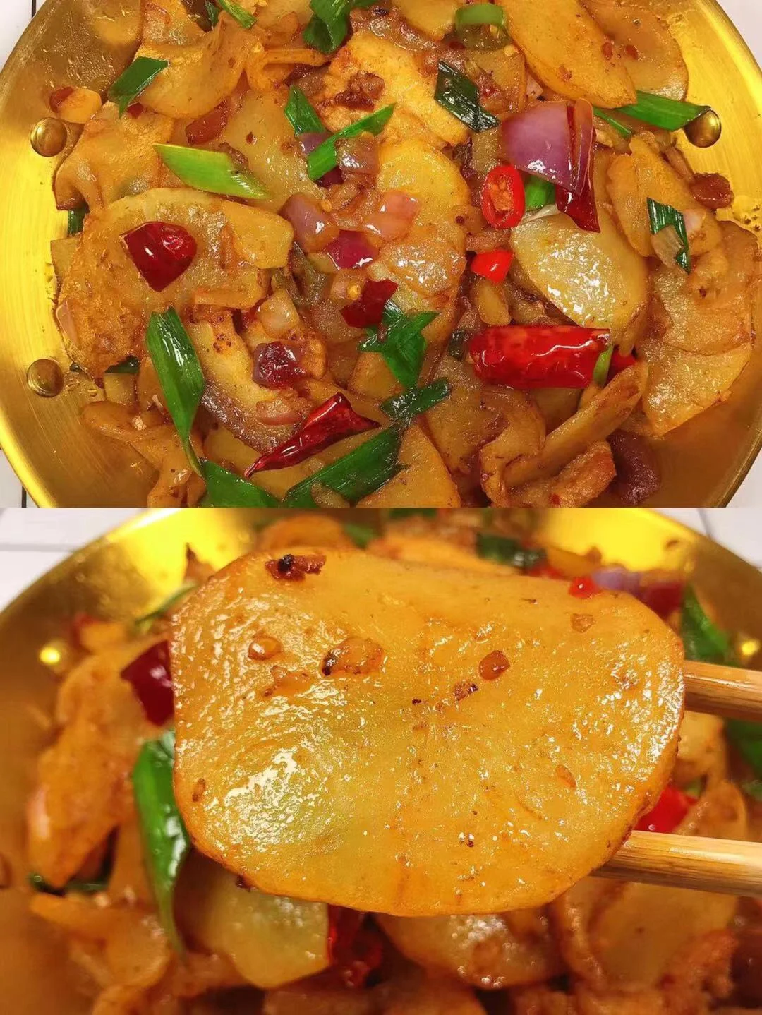 香辣软糯‼️干锅土豆片，超级好吃❗️