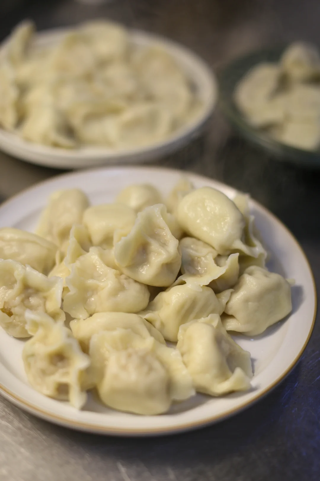 萝卜金钩小海米鲜肉水饺，皮薄馅大味道鲜甜