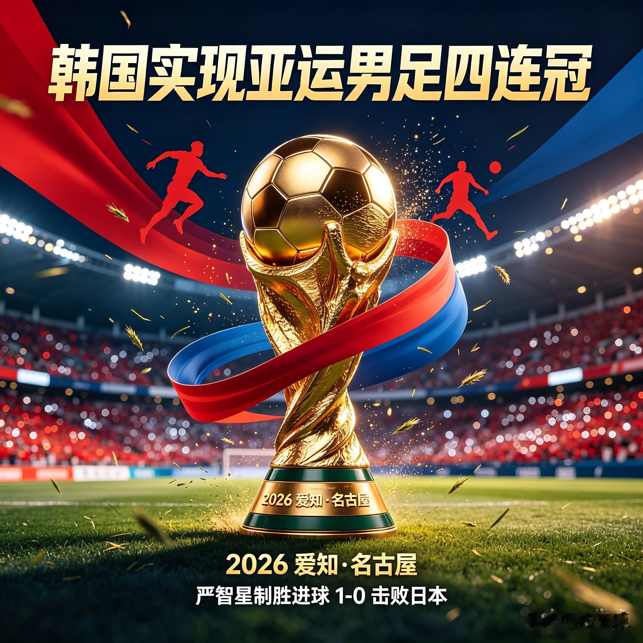 韩国男足这次真的把亚运男足的统治力拉满了，1比0啃下日本队直接拿下四连冠，全队赛后集体哭到崩，毕竟冠军就能全员免兵役，这可是实打实改变人生的奖励。
结果颁奖现场直接整出大乌龙，韩国国歌从头到尾放完，国旗愣是卡在升旗位没升起来，现场韩国球迷嘘声直接掀翻半片看台。
算上这茬，韩国队这届亚运已经踩了N次组