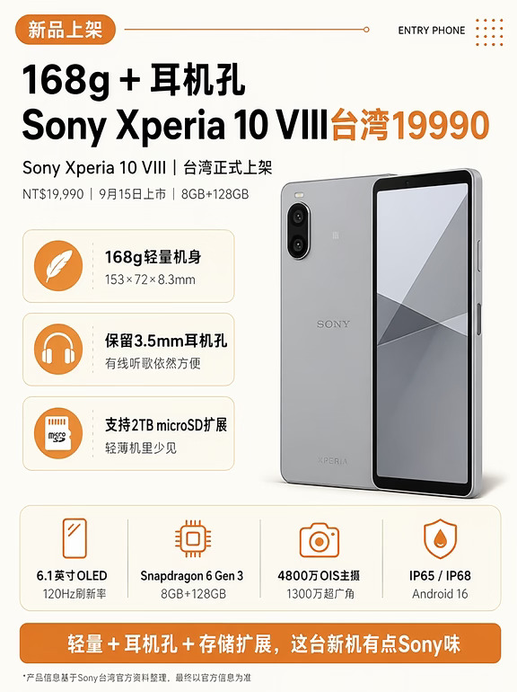 Sony Xperia 10 VIII 台湾版正式来了✅
