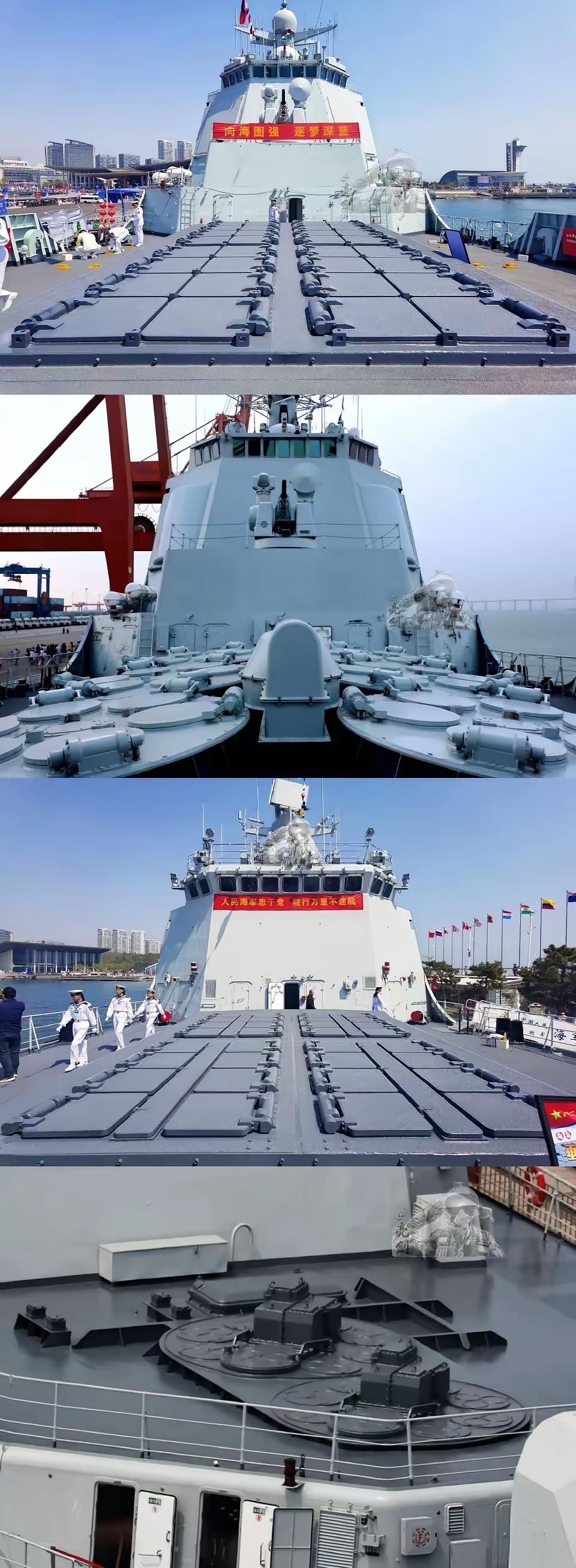 052D、052C、054A的垂发系统各有特点。
052C的垂发是专属蜂窝煤圆形垂发，只能装海红旗9远程防空弹，没有通用发射能力，导致单舰防空有火力断层，40 - 120公里空域防御空白，生存压力大。
054A的32单元通用垂发能装填海红旗16中程弹，射程覆盖40 - 100公里，可补052C防空短