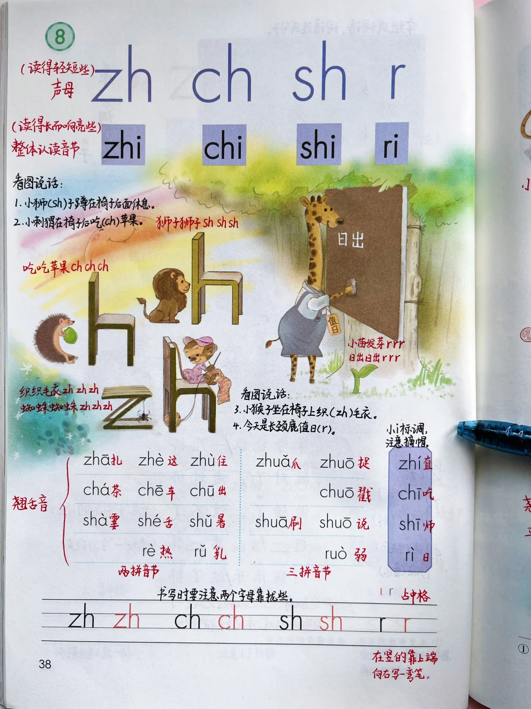 一年级上册语文｜《zh ch sh r》课堂笔记 阅读