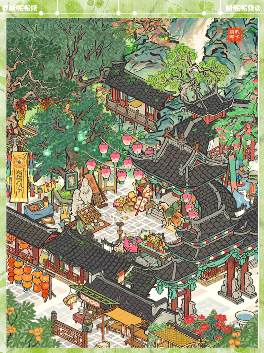 青槐夜市布局：视觉空间的衔接和留白‼️‼️