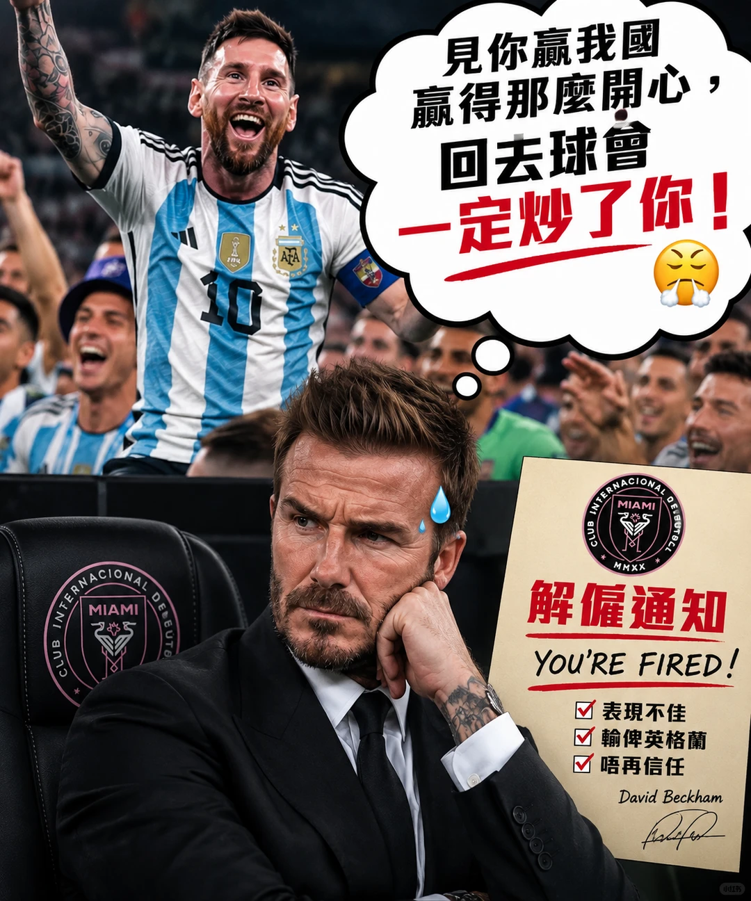 貝克漢內心OS曝光🤣