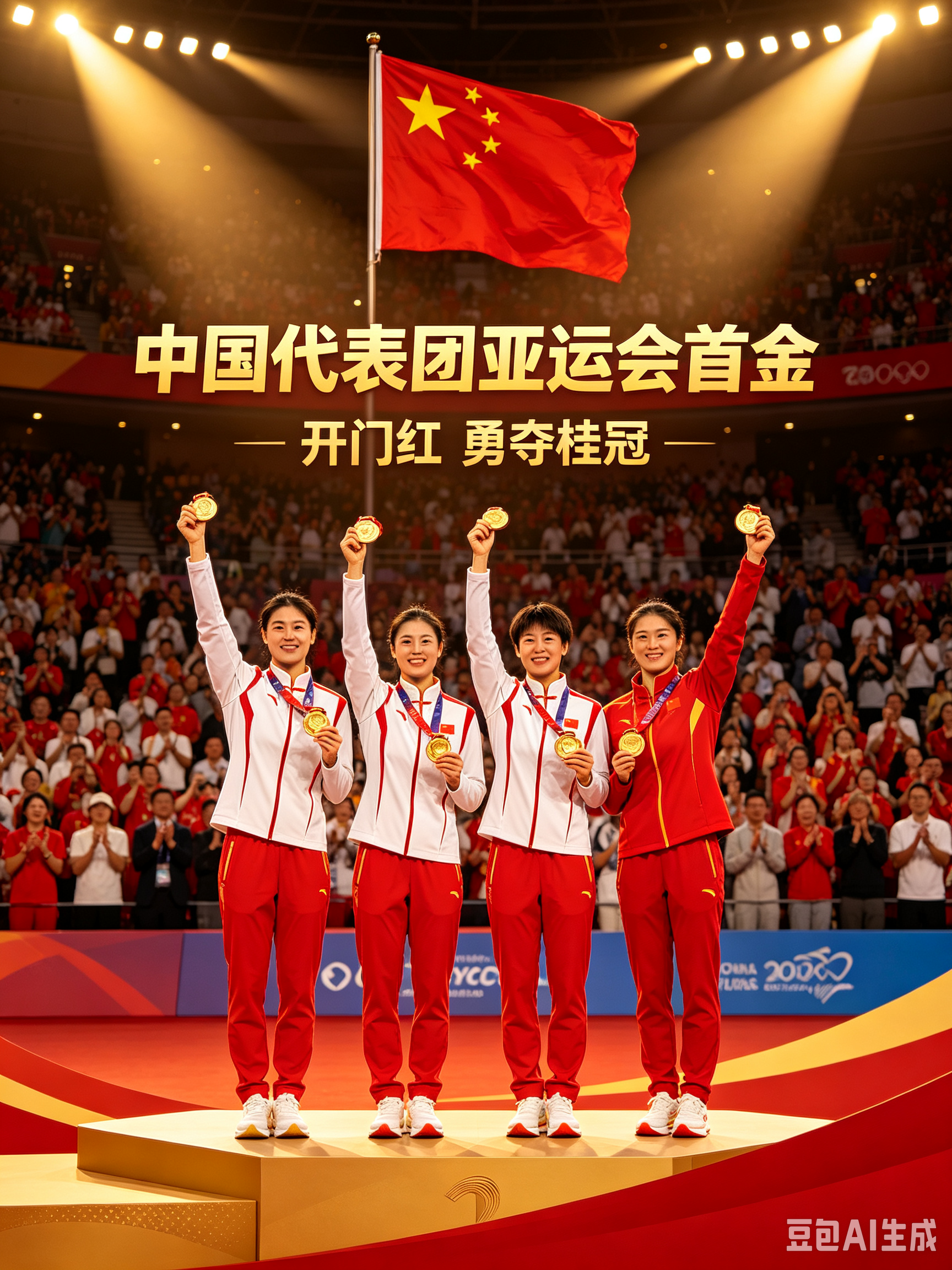 开门红！中国代表团斩获亚运会首金，姑娘们奋力书写荣光