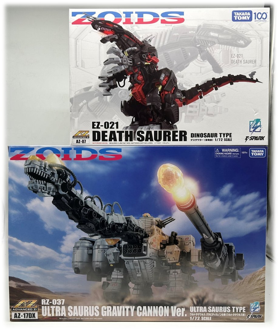 2027年2月下旬发售 索斯 1/72 AZ-17DX 巨型雷龙 重力加农规格 和 AZ-07 破坏直立龙 盒子尺寸对比索斯机械兽 ​ ​​​