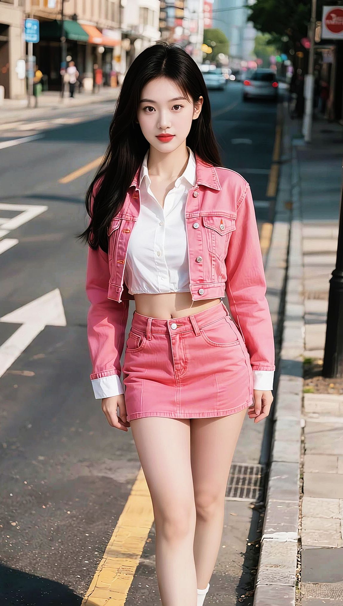 <p>街头甜系照 清纯甜美 邻家女孩 大长腿小蛮腰 街拍美女 <!--...