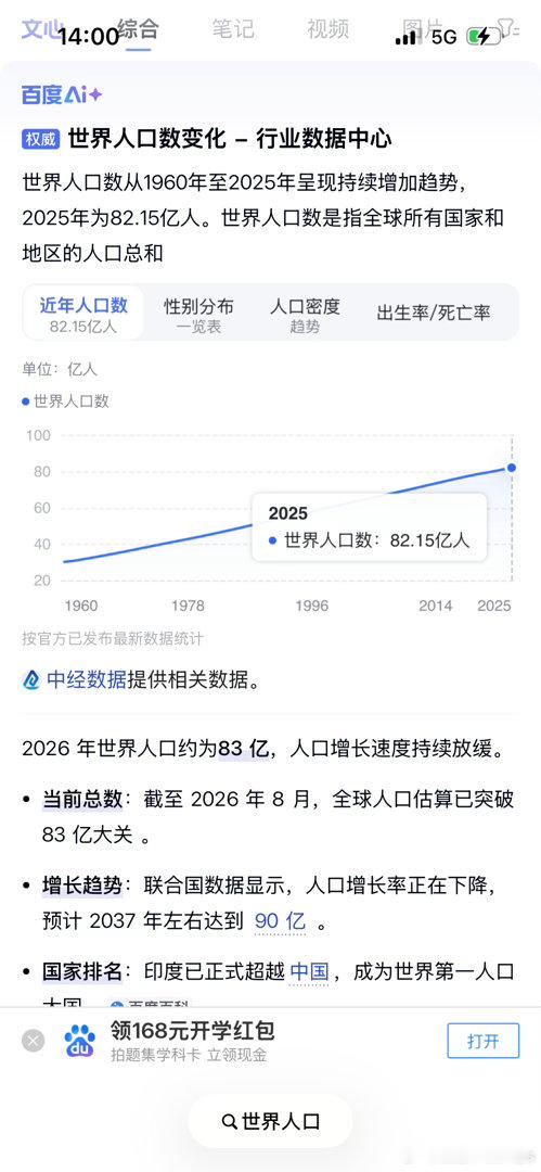 我本想感慨，这世界70几亿人口呢，一人一活法，一花一世界，为什么我们一定要按单一/固定模式活着。想一想觉得数字不精确，又百度了下世界人口，哇，已经82.5亿了呢！ ​
