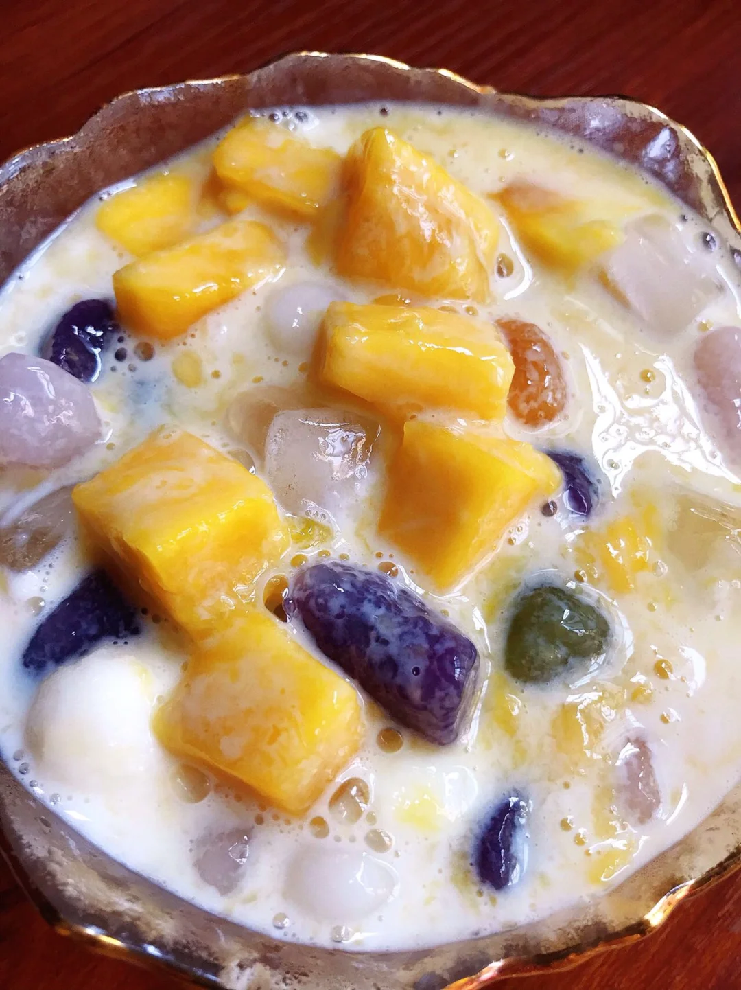 🌻宅家就能做的芒果芋圆捞❗️超好吃😋！