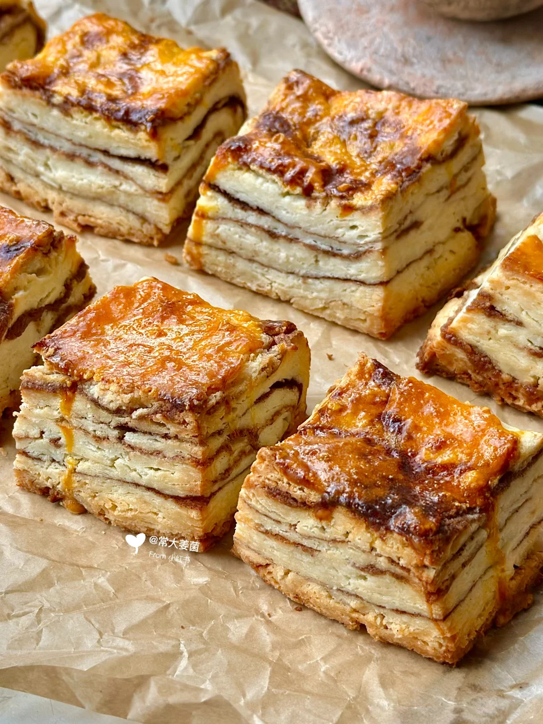 🧈香喷喷的肉桂千层司康～🤤飘香整栋楼！！！