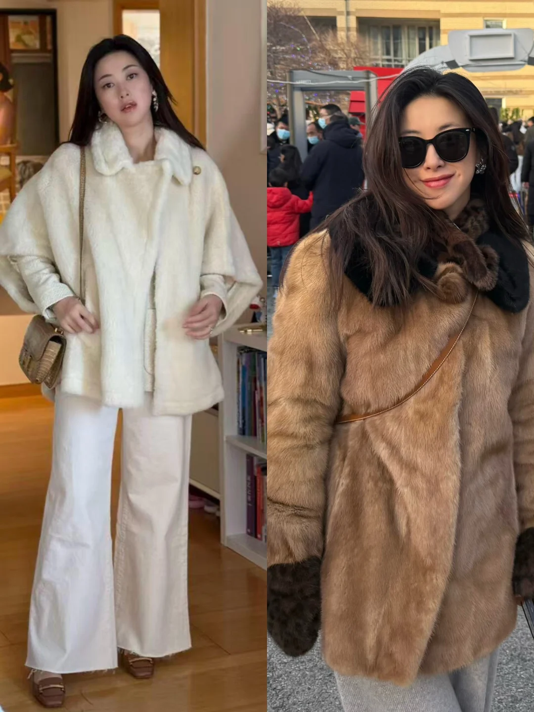 朱珠气质这一块，穿冬衣都自带老钱风