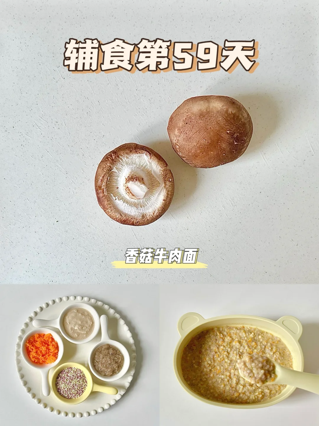 辅食第59天|香菇牛肉面