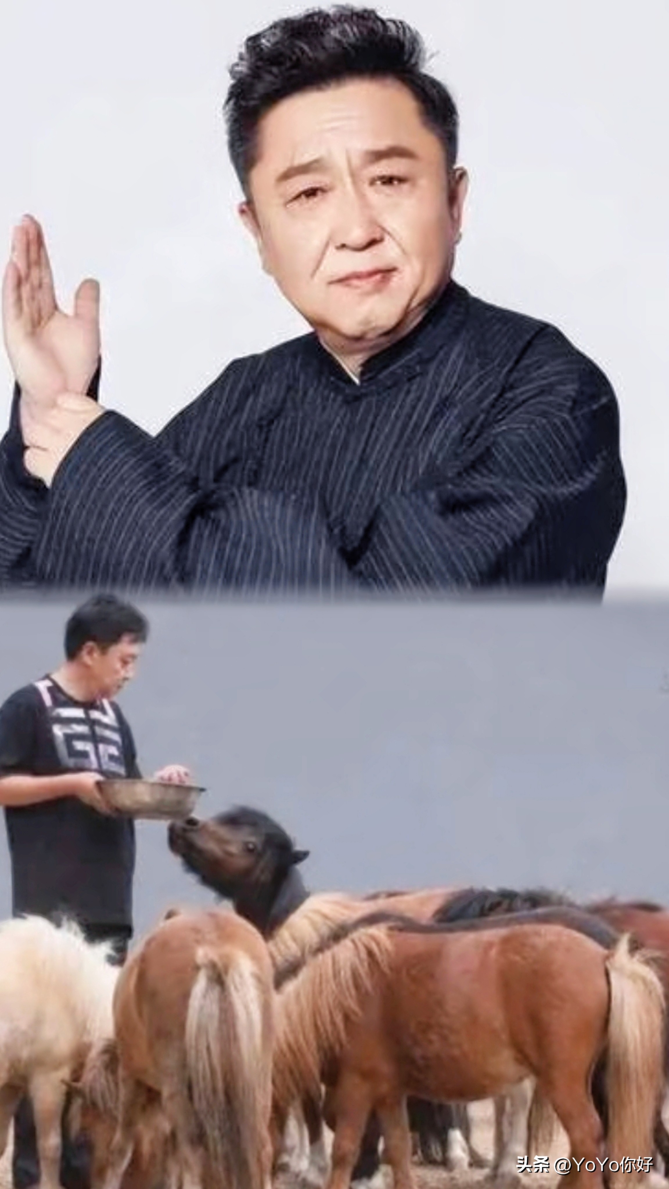 网传一段关于大谦世界马主团好友相聚的趣味故事演绎，并非真实纪实。几位老友相约来到于谦的马场小聚，一场悠闲的午后茶话闲聊，充满了烟火气。
 
马场阳光正好，于谦独自蹲在围栏边，拿着一根小草逗着一匹棕马。吴京走过来，也蹲下身子和他闲谈。

没过多久，马未都从屋里拿出几个茶杯招呼大家喝茶，众人便围坐在树荫