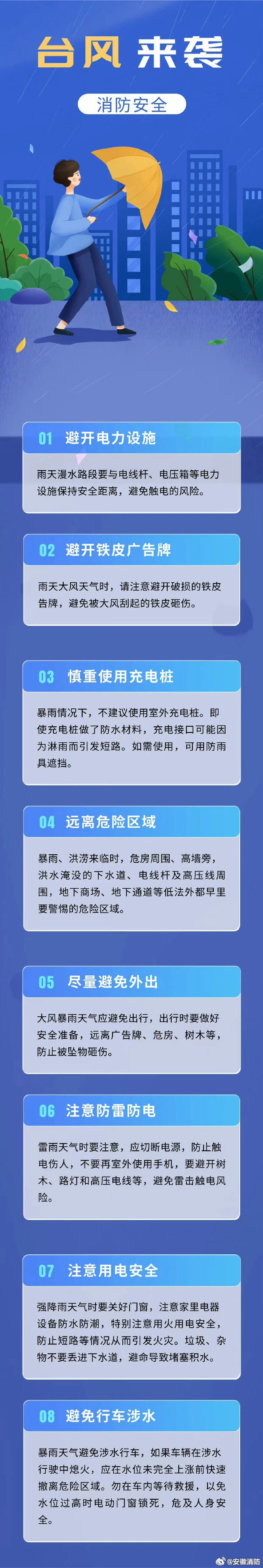 #台风紫檀即将登陆# 【台风天气要注意什么？】台风来袭切勿抱有侥幸心理，务必提前做好避险防范。居家请及时紧闭门窗，检查水电燃气安全，备好应急生活物资，持续留意气象预警动态，听从指引科学避险，守护自身安全。#台风暴雨天气做好防范安全第一# ​​​