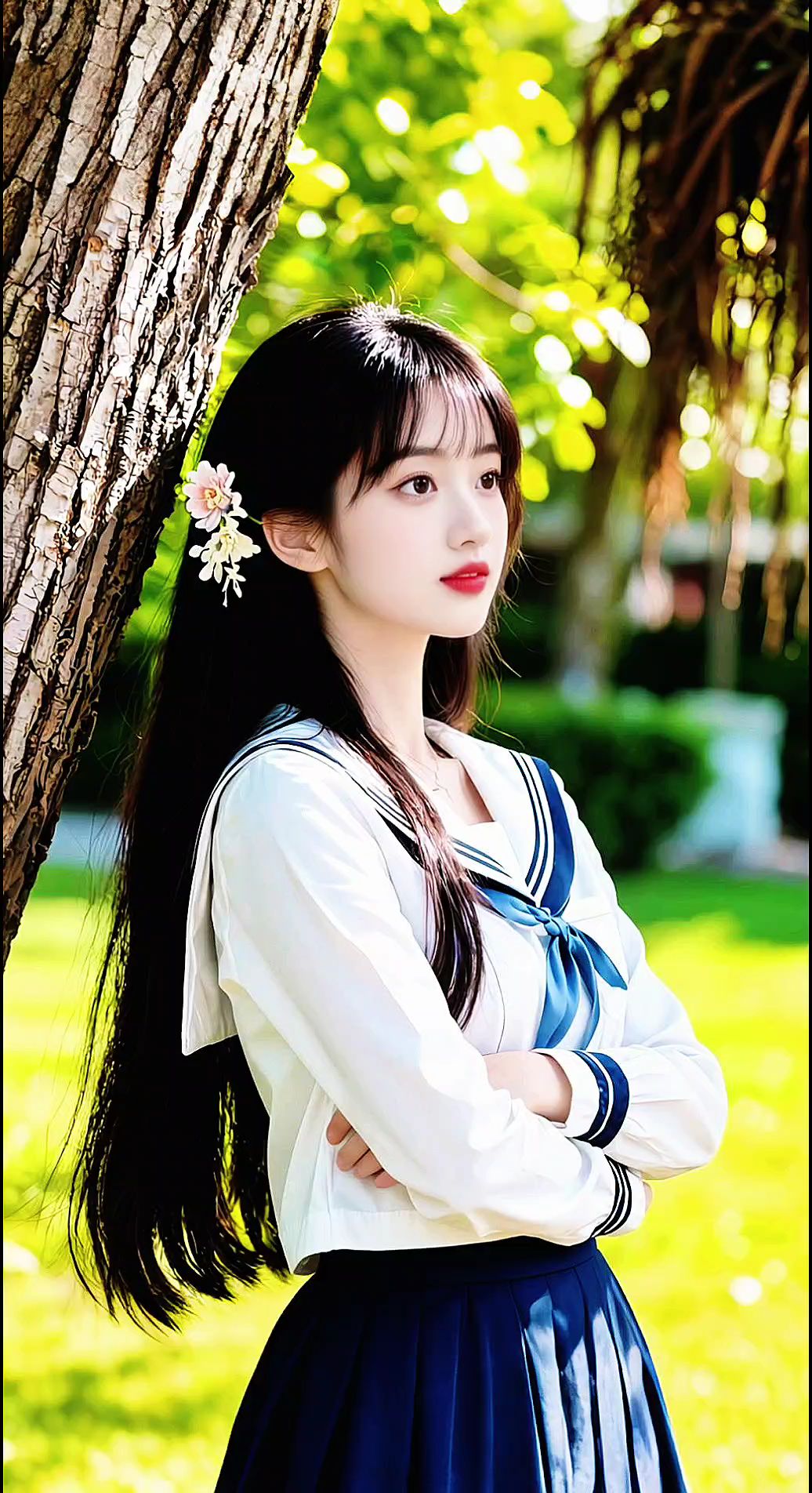 <p>清纯甜美 学生时代 校园生活 甜美女孩 学姐 <!--{img...