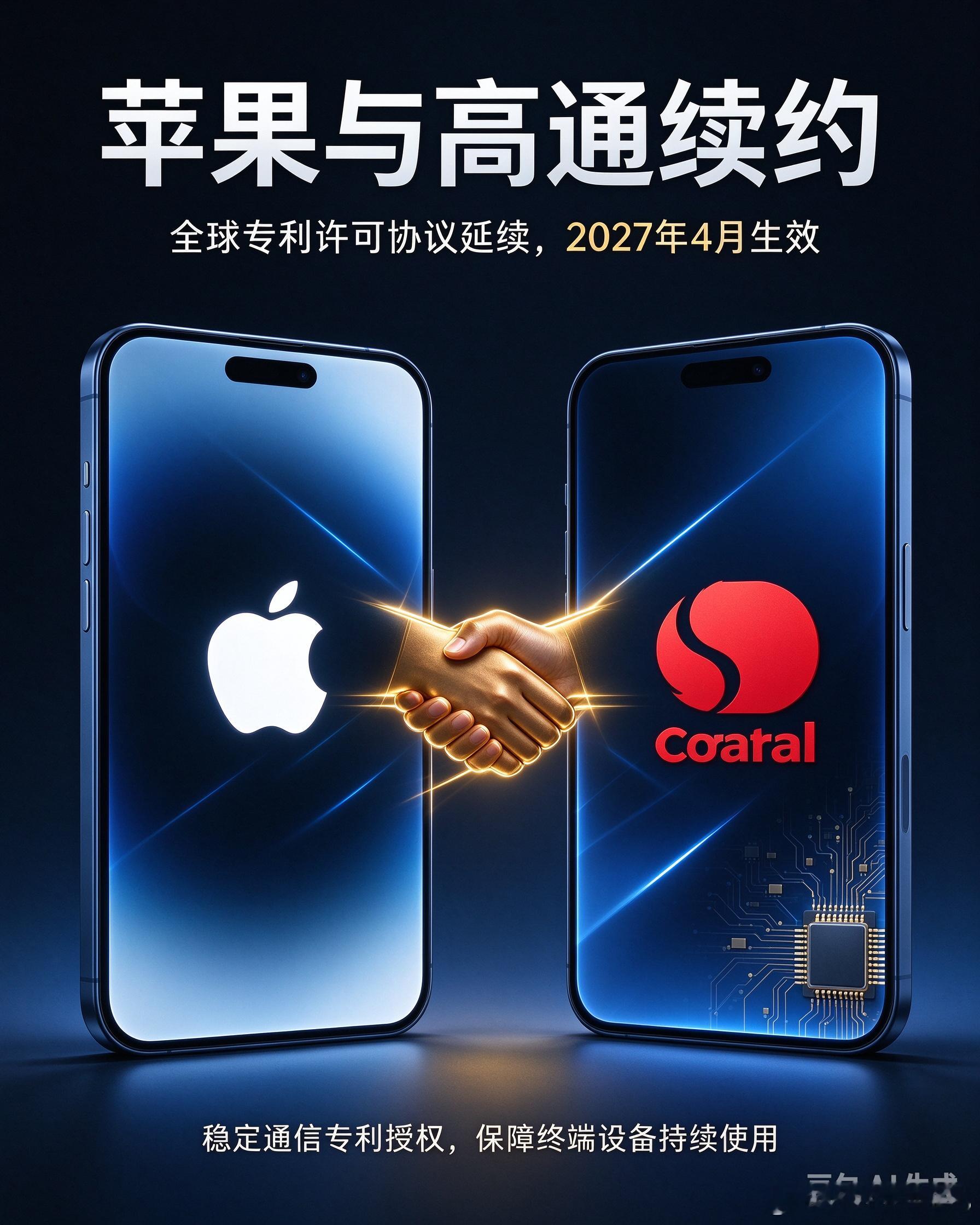 很多人以为苹果高通和解是“重归于好”，我看更像“算完账后的理性选择”。

对高通来说，苹果这种量级客户持续合作，专利收入基本盘更稳；对苹果来说，自研基带还没到能完全放手的程度，继续拿高通授权，能少踩通信底层坑，也少花一堆诉讼和试错成本。

通信专利这东西，不是砸钱一年就能平替的。它靠 ​