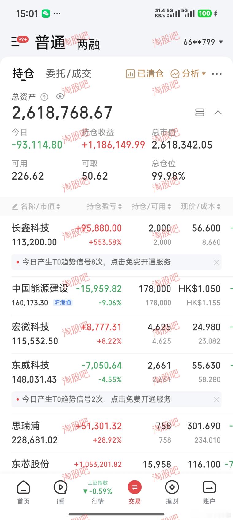 不折腾不跟风，坚守低位赛道，平常心持股
兄弟们，韭菜满仓。
市场依旧是震荡磨底的节奏，热点轮动快，没有持续性行情。
炒股多年，早已习惯这种走势。难做的行情，管住手就是盈利，频繁换股只会左右挨打，消耗心态。
今日全程卧倒不动，继续持有东芯股份、长鑫科技、思瑞浦、宏微科技、东威科技五只标 ​