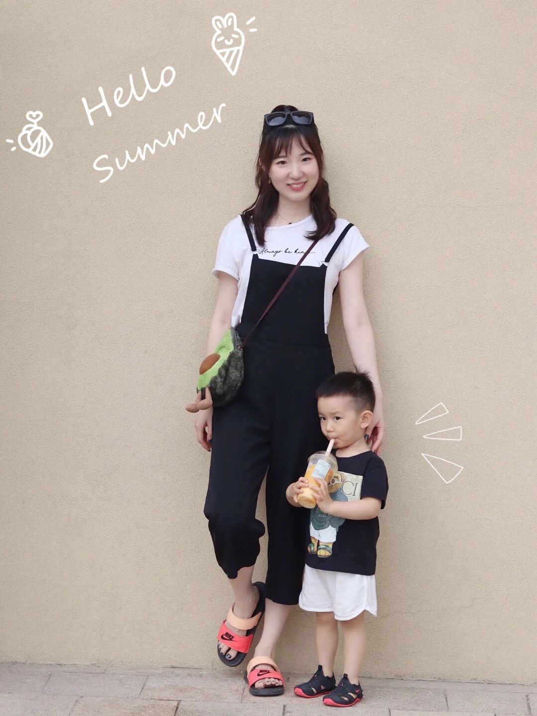 亲子穿搭|今天我们是黑白配🖤但鞋子都亮啦