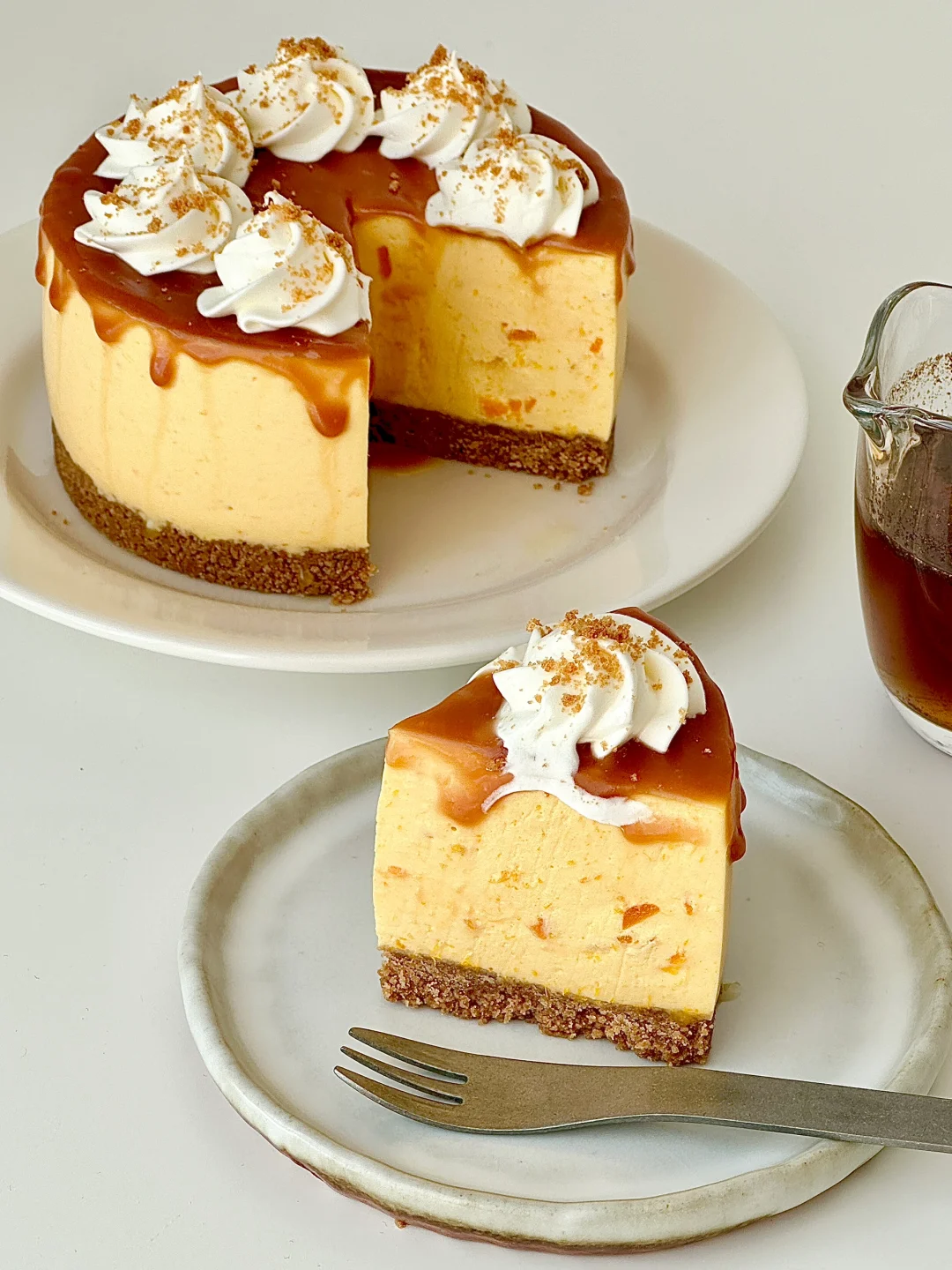 专属秋冬的小甜品🎃焦糖南瓜芝士蛋糕