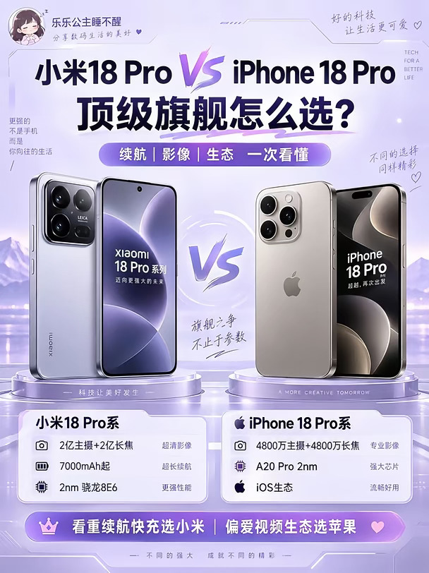 小米18Pro对比iPhone18Pro