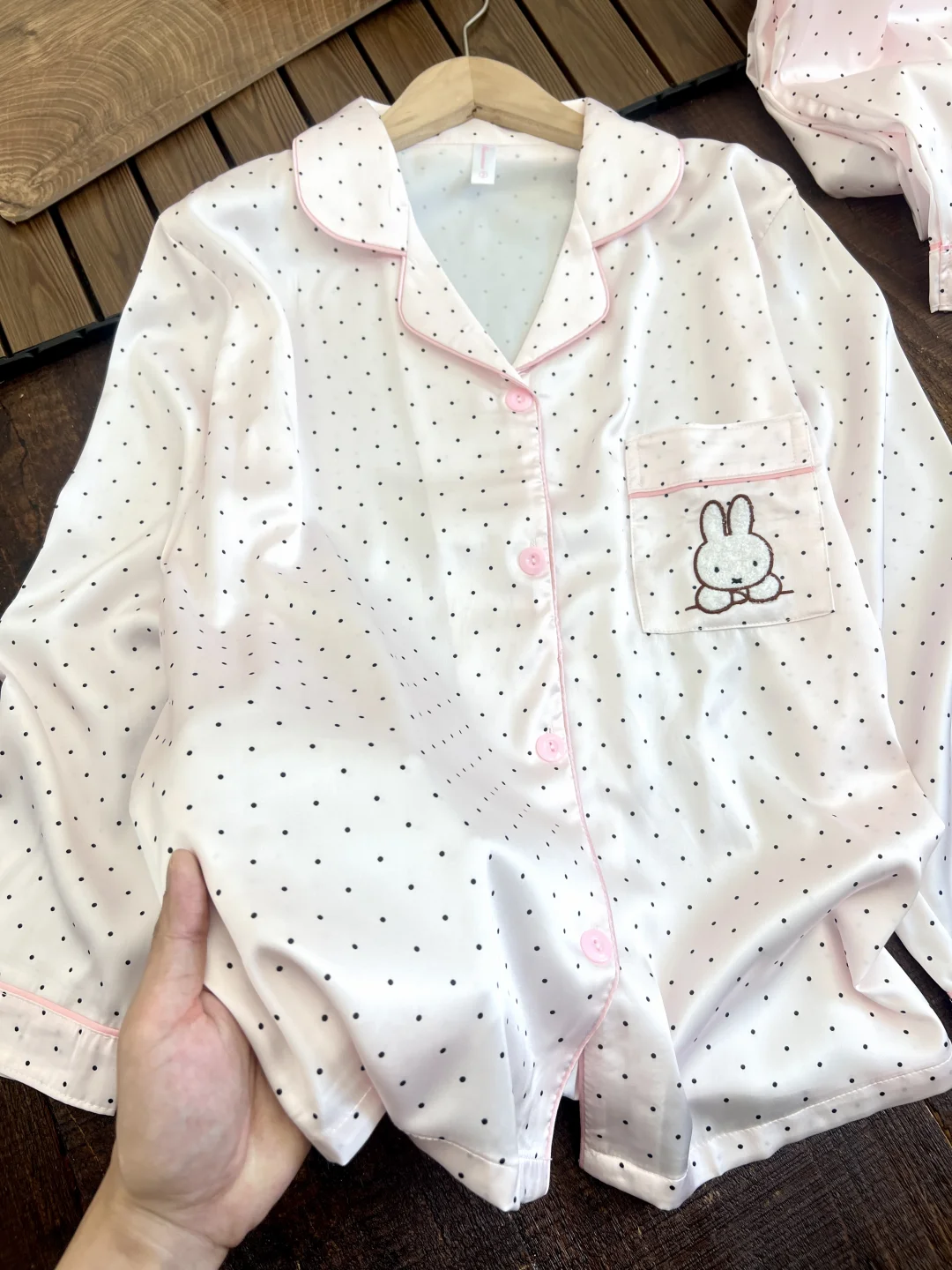 粉色波点配米菲…妥妥的初恋感睡衣👗