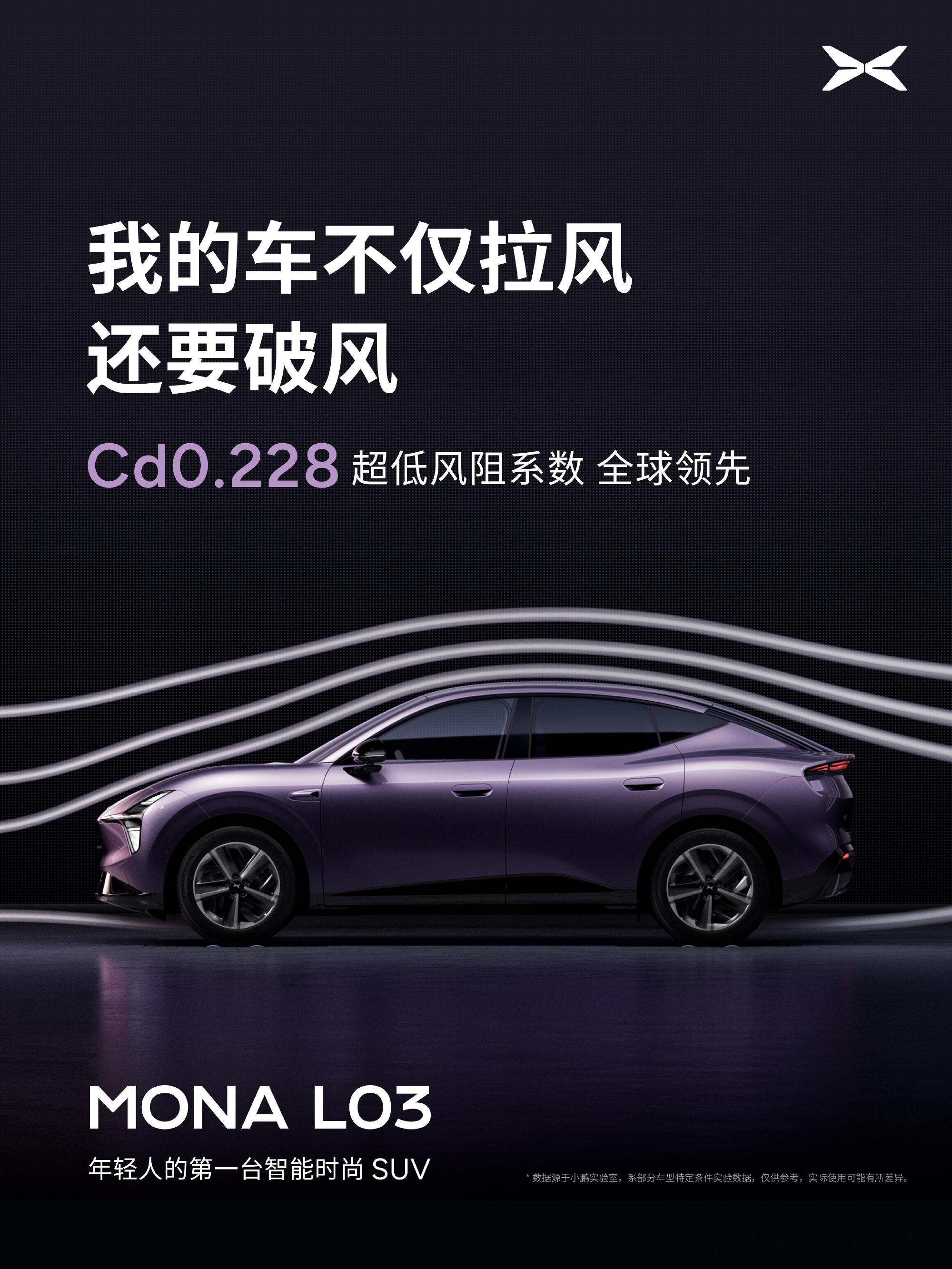 全新小鹏MONA L03正式亮出核心数据，整车风阻系数低至 Cd 0....