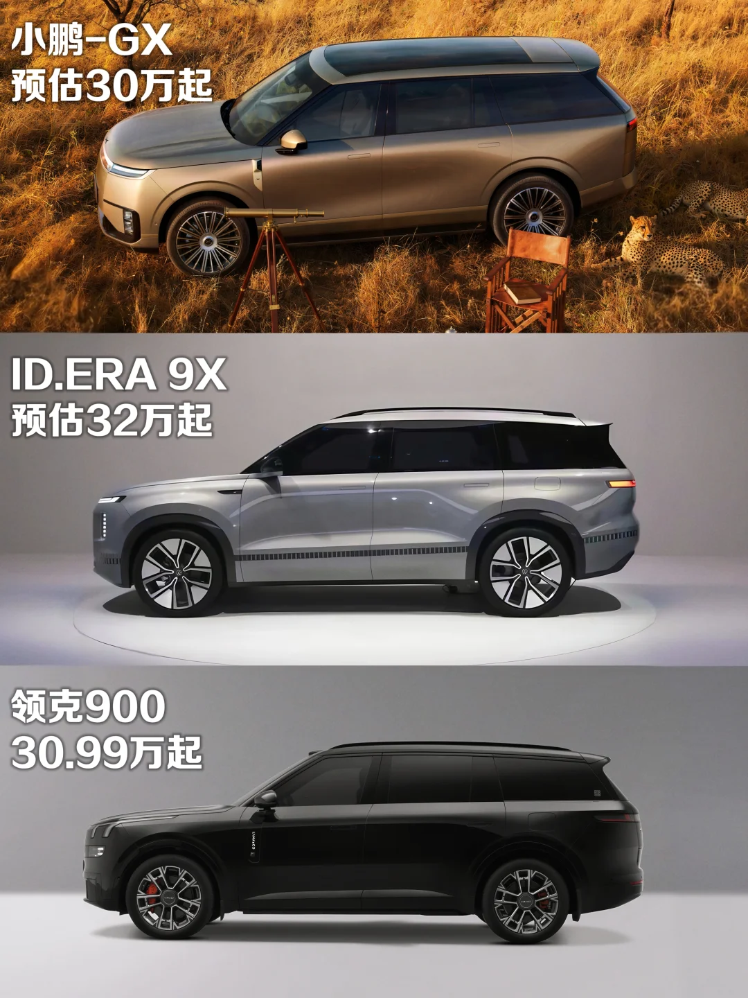 这么一比，小鹏大六座GX还是很有看点的……