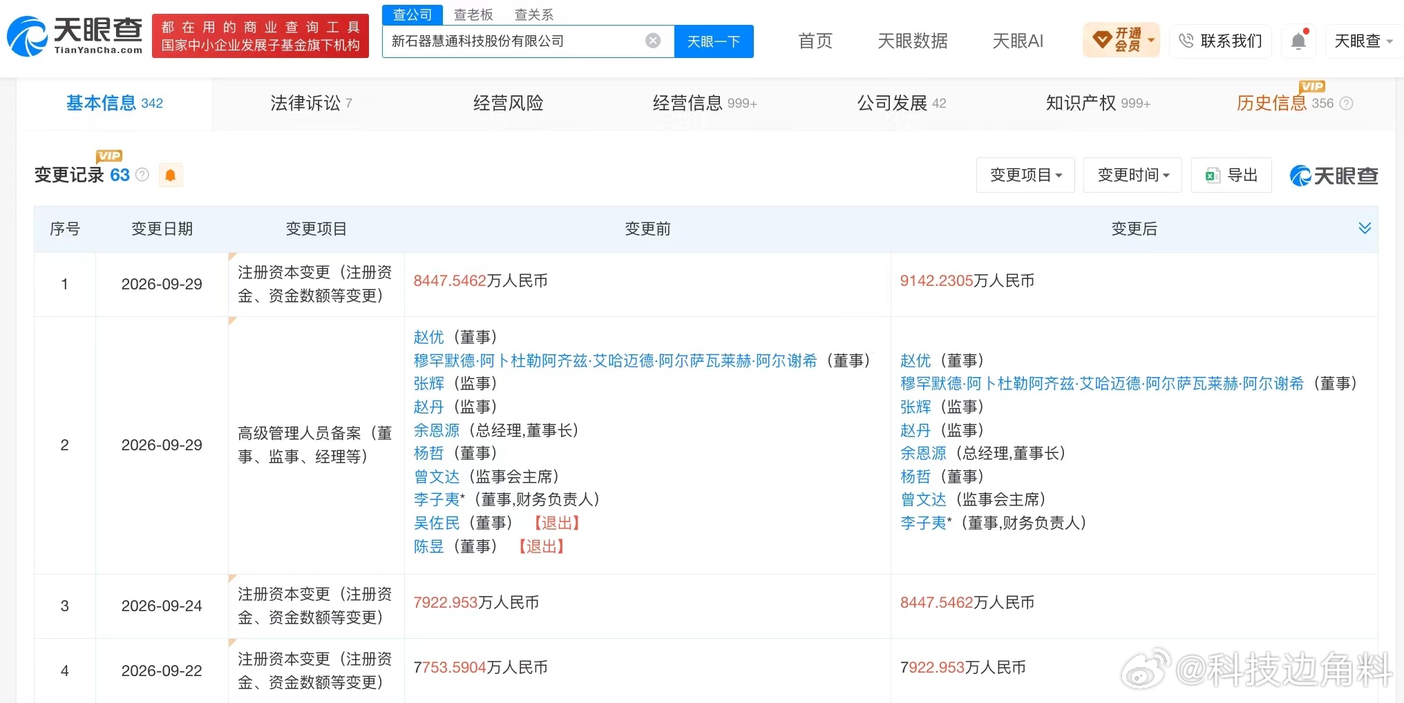 【#新石器完成近4亿美元E轮融资##公司两个月内注册资本增加约82.23%#】无人配送车企业新石器10月20日宣布完成近4亿美元E轮融资，由博裕投资与一家国家级基金联合领投，阿里巴巴AEF NextGen香港基金、广汽资本等参与。公司称，本轮资金将用于全球运营和客户服务网络建设，以及端到端自动驾驶模型的数据 ​