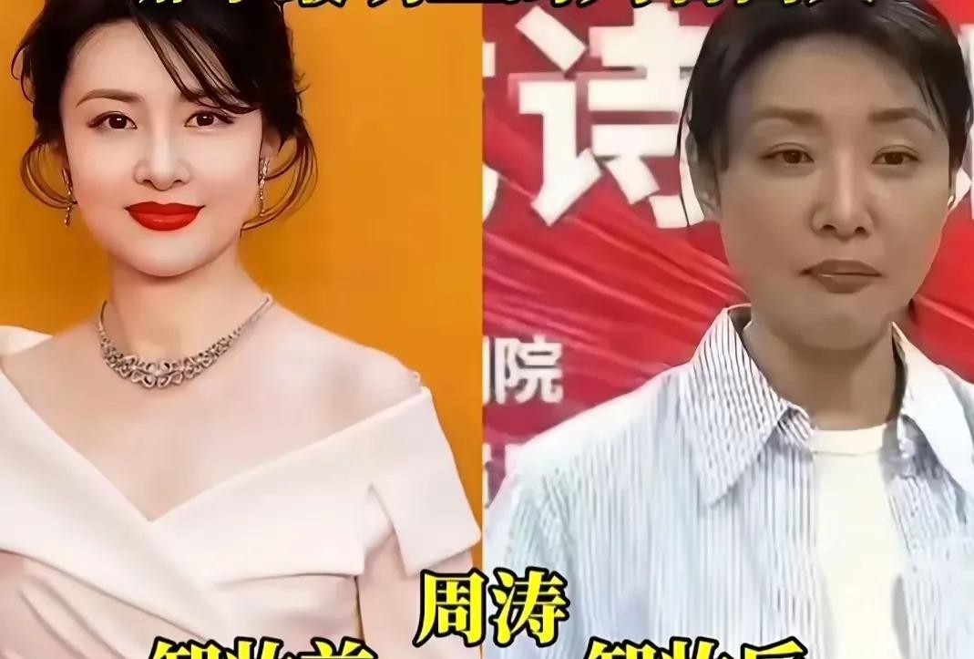 周涛董卿朱迅是央视出来的，陈鲁豫早年也在央视待过后来做鲁豫有约，朱丹是浙江卫视起家，五个人放一块叫央视女主持本来就不严丝合缝。看她们台上妆容精致落落大方，机场菜市场被拍到素着脸，眼角有纹气色一般，这才是活人样。咱们老盯着人家妆前妆后像不像换了个人，其实有点跑偏，镜头前那层妆是干活的行头，底下撑场的还