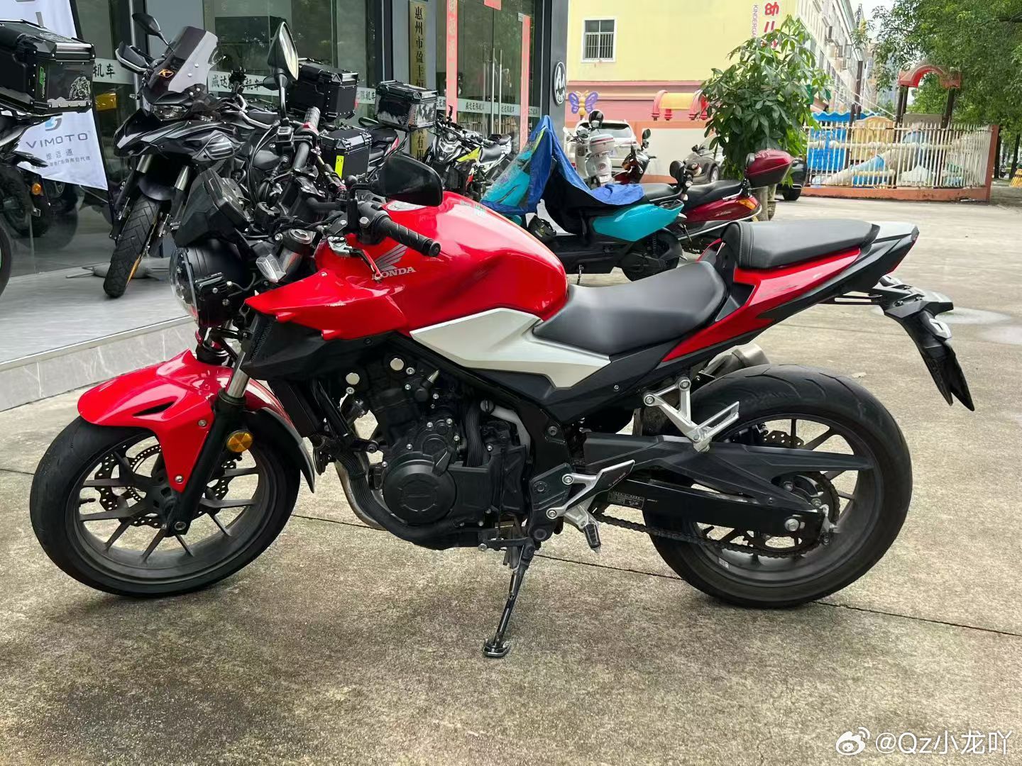 21年9月本田CB400F 安全行驶12700公里，加装钛尺，透镜大灯，牙盘链条#摩托车[超话]# ​