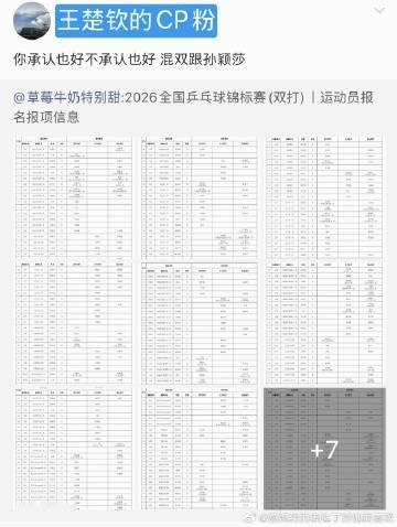 你承认也好不承认也好 孙颖莎说的混双和谁都能配的起来<span cla...