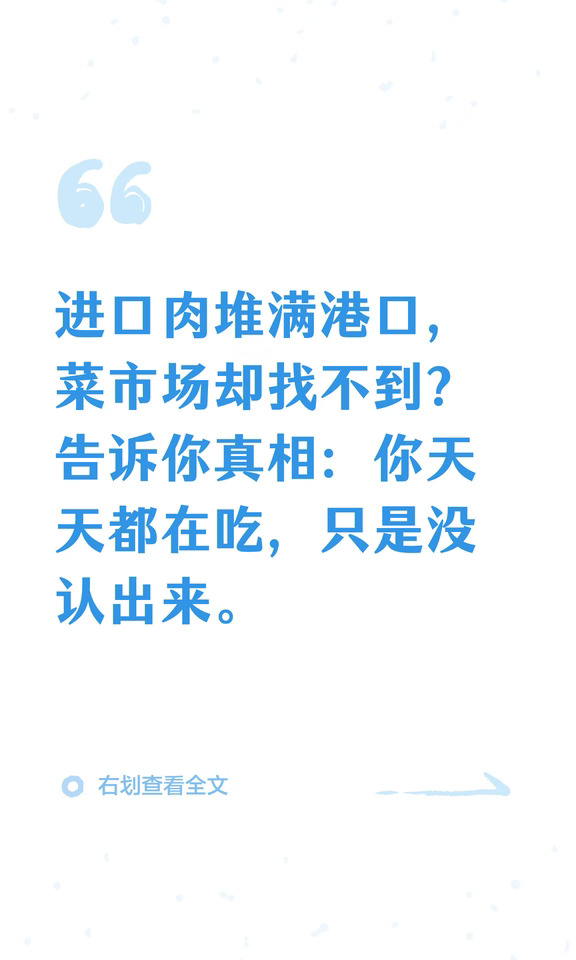 进口肉堆满港口，菜市场却找不到？告诉你真